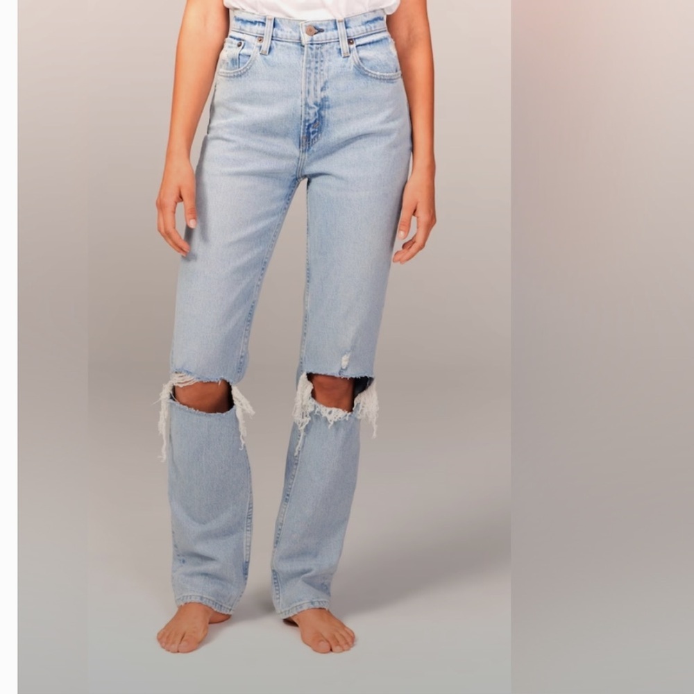 Abercrombie 90s straight ultra high rise jeans
